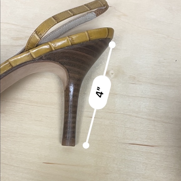 Croc Embossed Slingback Heels - Picture 6 of 6